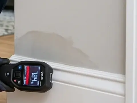 Damp or discolored walls